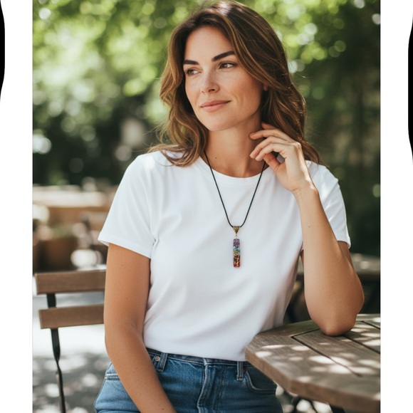 Jewelry - Chakra 7 Natural Stones Energy Pendant Necklace